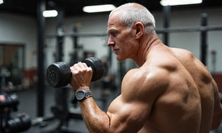 Man lifting weights, representing strength training