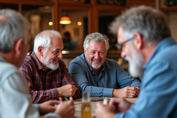 Group of men engaging in a social activity